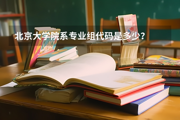 北京大学院系专业组代码是多少？