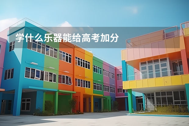 学什么乐器能给高考加分